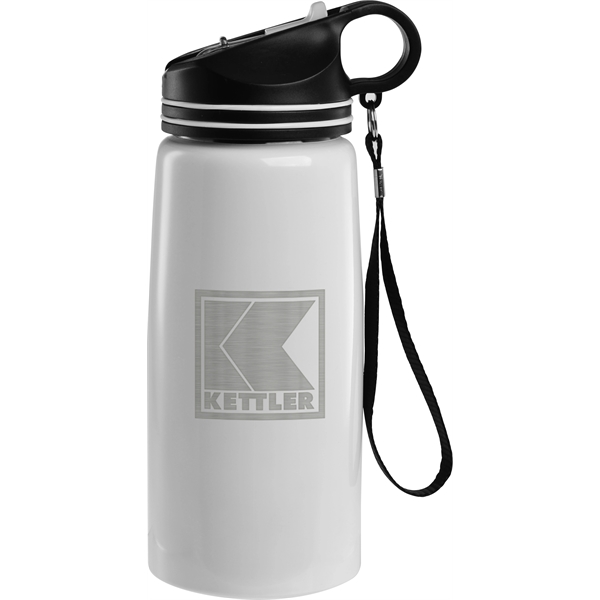24 oz. single walled, stainless steel tumbler with a black lid,... from ASI 71920 Moderne Glass Company Inc / Glass America®