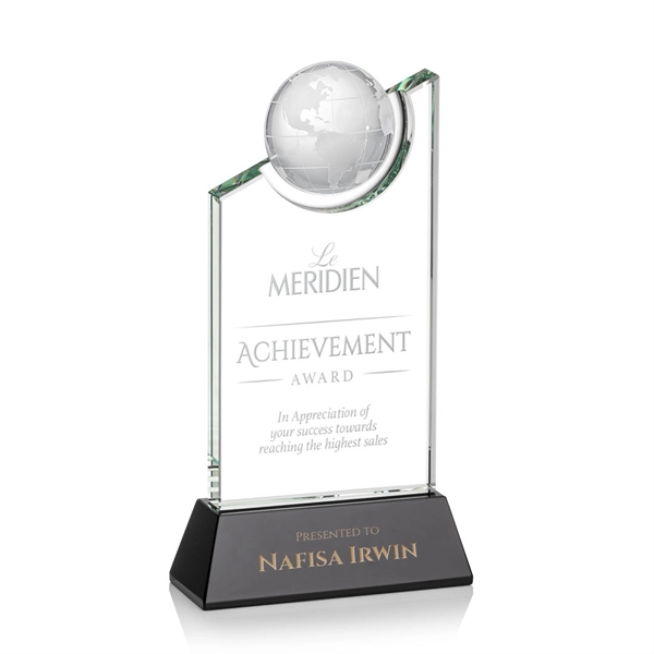 A towering crystal work of achievement recognition with a global flare... from ASI 84592 St Regis Group / St Regis