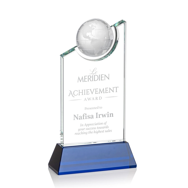 A towering crystal work of achievement recognition with a global flare... from ASI 84592 St Regis Group / St Regis