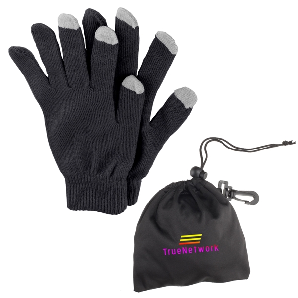 Touch screen gloves in pouch. Use your touch screen devices without... from ASI 61125 Hit Promotional Products / Hit®
