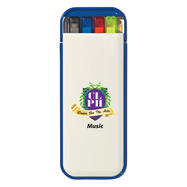 4 In 1 Writing set contains mechanical pencil, yellow highlighter and... from ASI 61125 Hit Promotional Products / Hit®