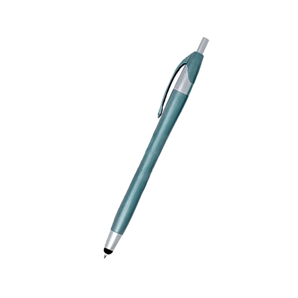 5.75" x 0.33" plastic ballpoint dart pen with device stylus point,... from ASI 37218 Athena Promo (tm)