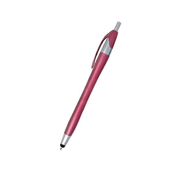 5.75" x 0.33" plastic ballpoint dart pen with device stylus point,... from ASI 37218 Athena Promo (tm)