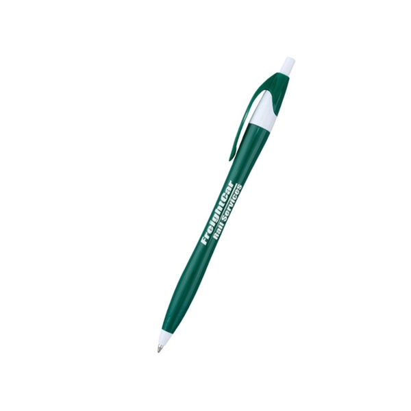 5.75" x 0.33" plunger-action plastic ballpoint pen with slim barrel and... from ASI 37218 Athena Promo (tm)