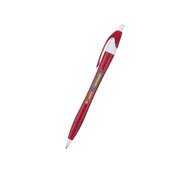 5.75" x 0.33" plunger-action plastic ballpoint pen with slim barrel and... from ASI 37218 Athena Promo (tm)