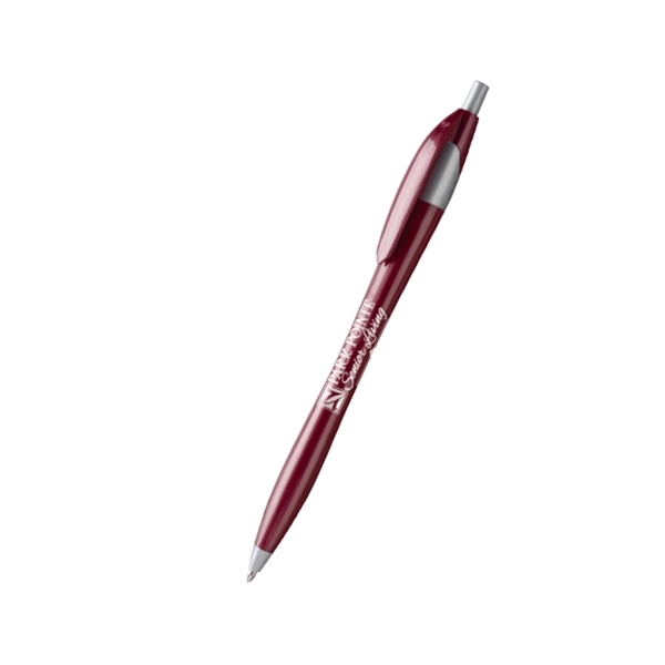 5.75" x 0.33" plunger-action plastic ballpoint dart pen with color barrel... from ASI 37218 Athena Promo (tm)