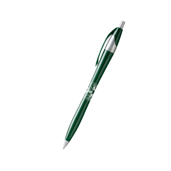 5.75" x 0.33" plunger-action plastic ballpoint dart pen with color barrel... from ASI 37218 Athena Promo (tm)