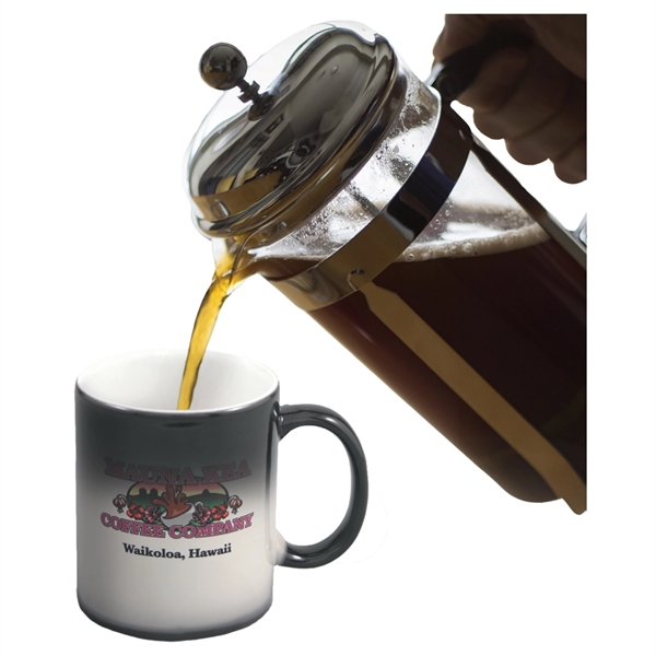 11 oz custom printed black-to-white color changing mug.... from ASI 92531 Unique Custom Products / UCP