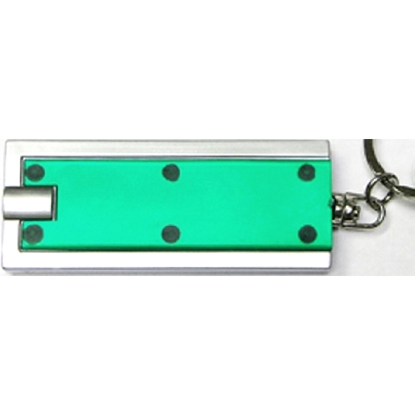 Slim rectangular flash light with swivel key chain, yellow.... from ASI 74585 Nu Promo International / Nu Promo Line