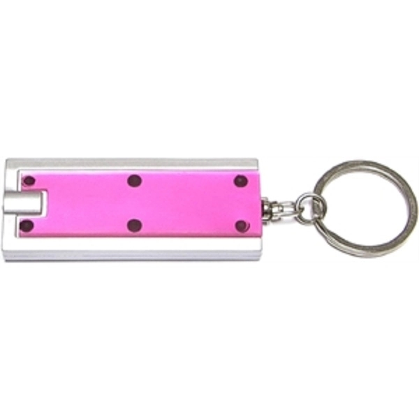 Slim rectangular flash light with swivel key chain, yellow.... from ASI 74585 Nu Promo International / Nu Promo Line