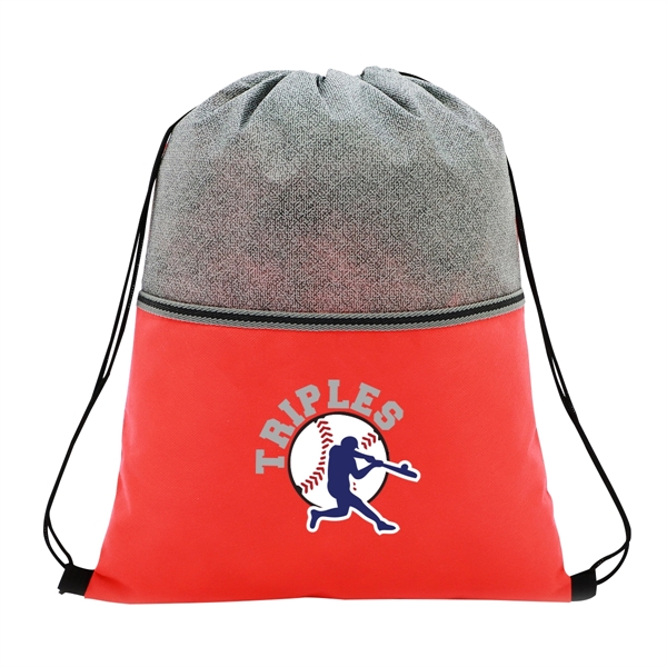 Color Basics heathered non-woven drawstring bag for storing all of the... from ASI 61125 Hit Promotional Products / Hit®