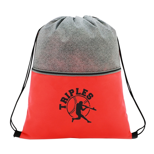 Color Basics heathered non-woven drawstring bag for storing all of the... from ASI 61125 Hit Promotional Products / Hit®