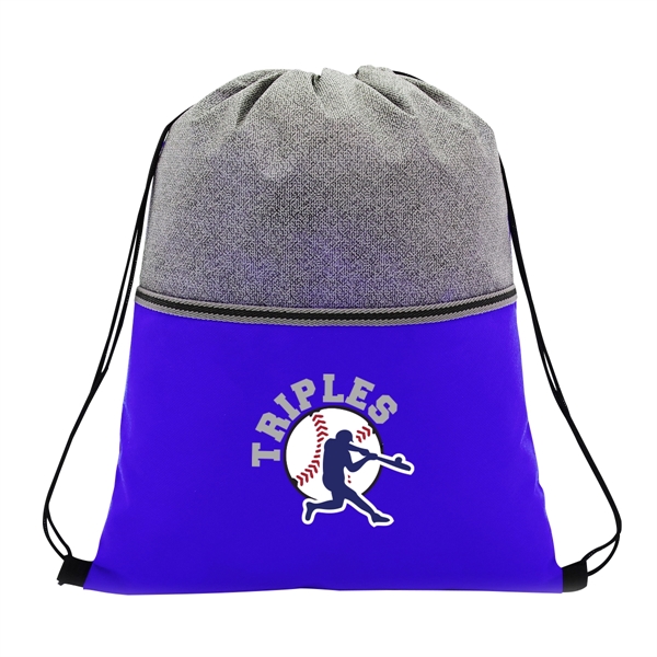 Color Basics heathered non-woven drawstring bag for storing all of the... from ASI 61125 Hit Promotional Products / Hit®