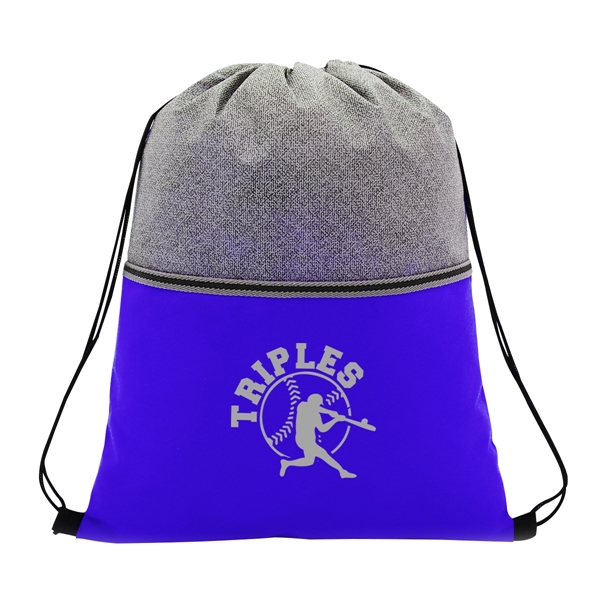 Color Basics heathered non-woven drawstring bag for storing all of the... from ASI 61125 Hit Promotional Products / Hit®