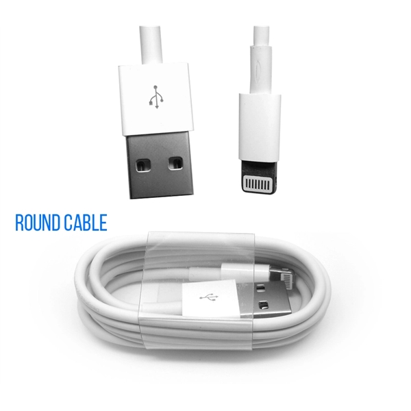 39.5" plastic lightning charging cable with USB and iPhone connectors.... from ASI 37218 Athena Promo (tm)