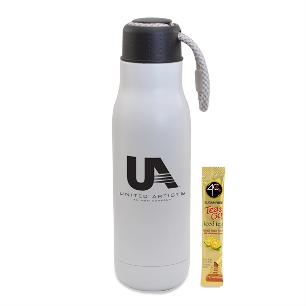 16 Oz Stainless Steel Insulated Vacuum Bottle w/Bungee Lid & Iced... from ASI 44900 NC Custom (CI/Lanco) / Chocolate Inn Lanco