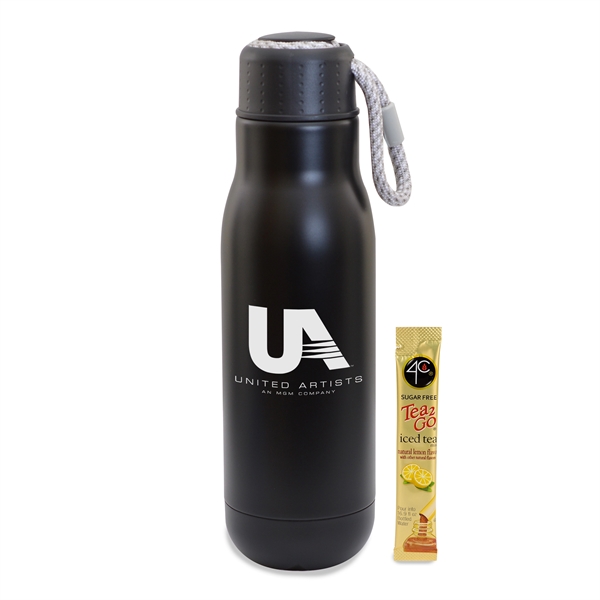 16 Oz Stainless Steel Insulated Vacuum Bottle w/Bungee Lid & Iced... from ASI 44900 NC Custom (CI/Lanco) / Chocolate Inn Lanco