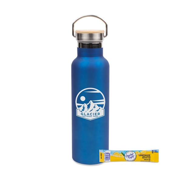20 Oz Stainless Insulated Bottle w/Bamboo Lid & Lemonade Mix... from ASI 44900 NC Custom (CI/Lanco) / Chocolate Inn Lanco