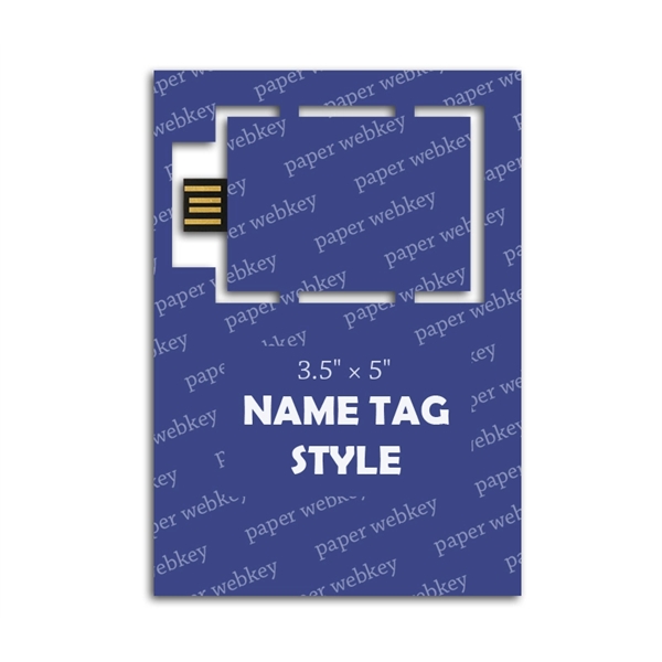 3.5" x 5" 300GSM paper webkey name tag with Webkey connector.... from ASI 37218 Athena Promo (tm)
