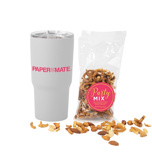 Soft Touch Tumbler With Party Mix... from ASI 44900 NC Custom (CI/Lanco) / Chocolate Inn Lanco