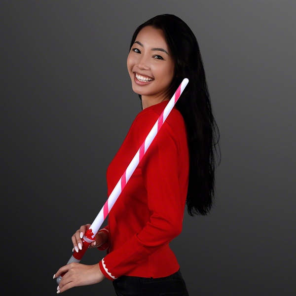 Candy Cane Light Sword Christmas Saber; Blank and Imprinted Pricing... from ASI 34194 ALightPromos