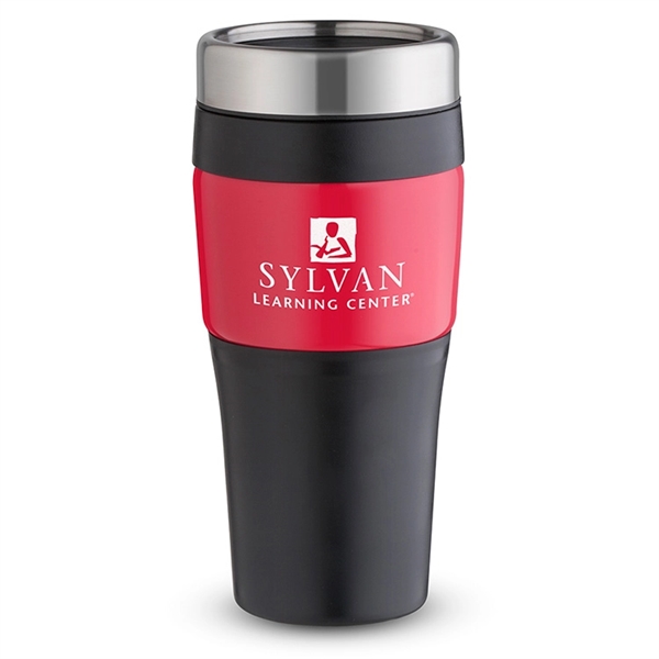 3 3/8" x 7 5/16" 16-ounce stainless steel insulated tumbler with... from ASI 88060 Snugz/USA Inc / Sweda®