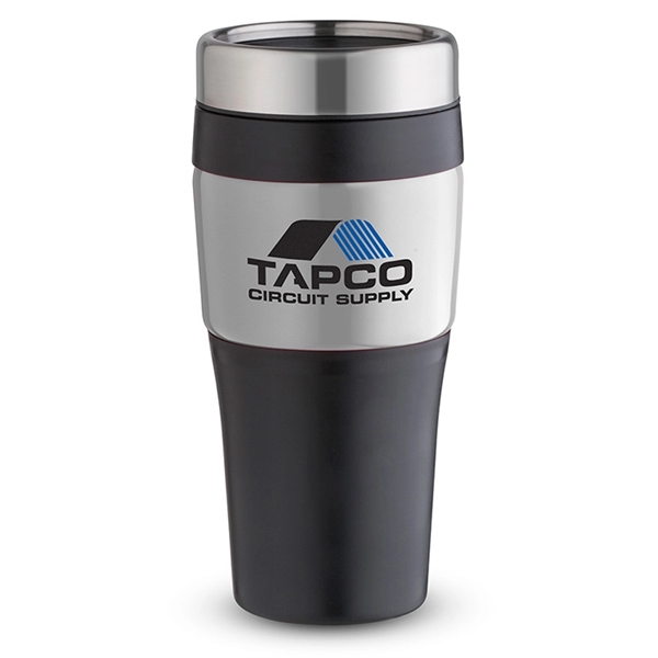 3 3/8" x 7 5/16" 16-ounce stainless steel insulated tumbler with... from ASI 88060 Snugz/USA Inc / Sweda®