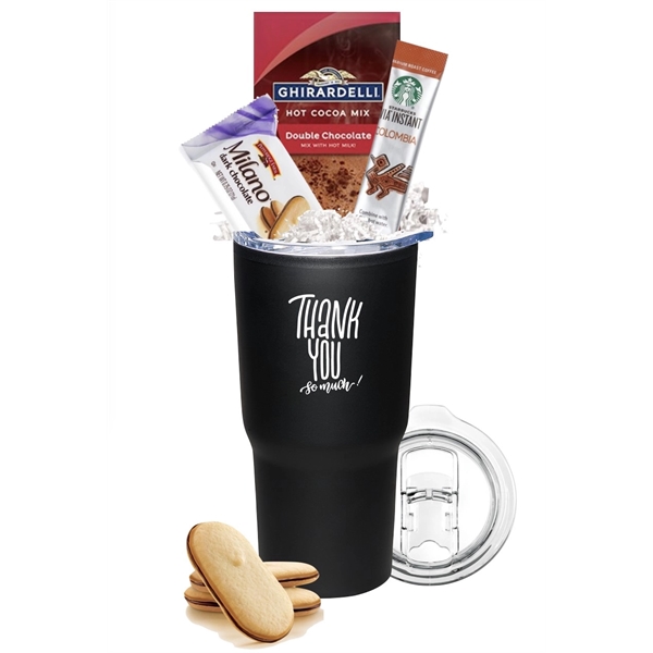 Stainless tumbler with cocoa and cookies... from ASI 89971 Stuff A Mug