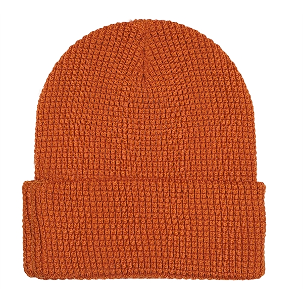 12" waffle knit cuff beanie.... from ASI 43456 CF Headwear