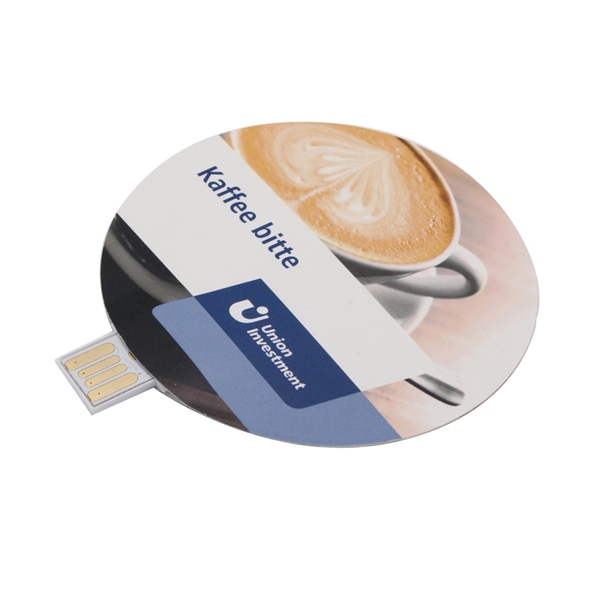 2" round 300GSM paper disc with slide-out Paper Webkey connector.... from ASI 37218 Athena Promo (tm)