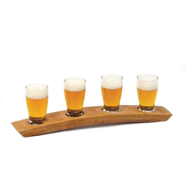 Beer taster flight made from a French wine barrel stave made... from ASI 88675 Picnic Plus