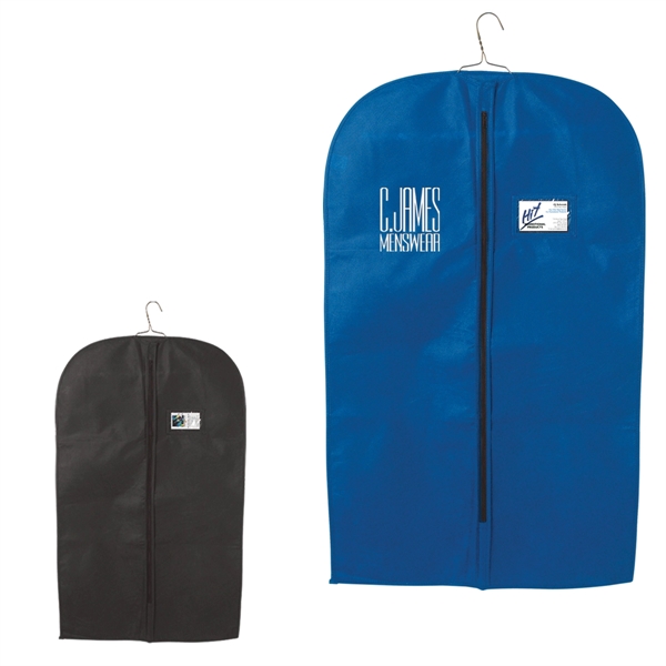 Non-woven garment bag with front zipper and identification window.... from ASI 61125 Hit Promotional Products / Hit®