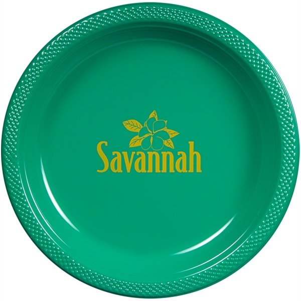 Colored BPA free plastic plate, disposable.... from ASI 88200 TK Sorg's - A Div of Arch Promo Group, LLC / PETITE