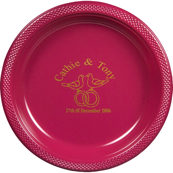 Colored BPA free plastic plate, disposable.... from ASI 88200 TK Sorg's - A Div of Arch Promo Group, LLC / PETITE