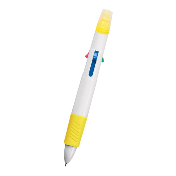 Quatro pen with highlighter includes 4 ink colors.... from ASI 61125 Hit Promotional Products / Hit®