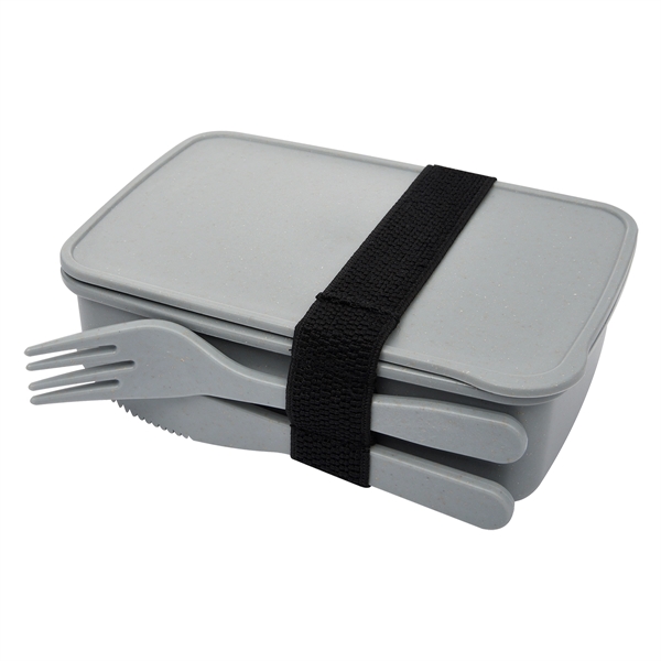 Utensil set with a fork, knife, and straw inside of a... from ASI 61125 Hit Promotional Products / Hit®