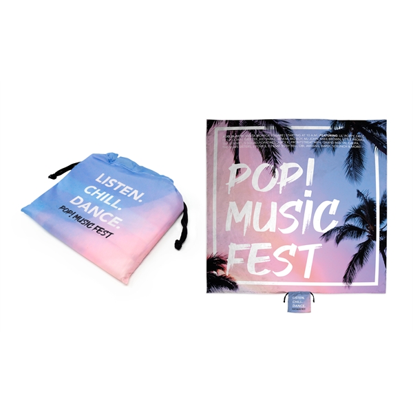 59" x 59" foldable polyester picnic blanket with full color printing... from ASI 45657 Pop! Promos