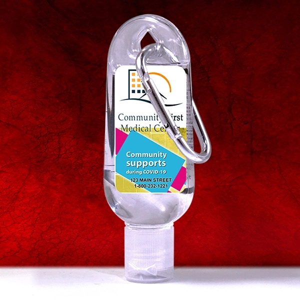 Flip top bottle of 1 oz. citrus scented antibacterial sanitizer gel;... from ASI 62660 Innovation Line