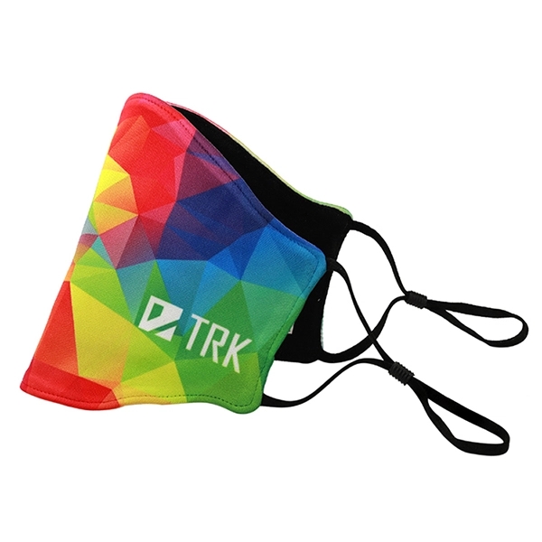 5" x 5 1/4" 450GSM cotton, polyester and spandex reusable facemask... from ASI 62660 Innovation Line