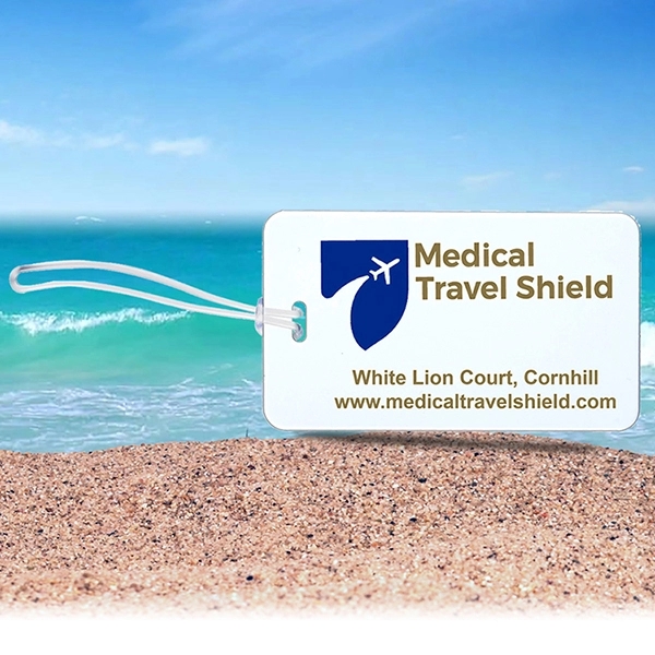 Luggage tag with slip-in clear pocket on back, loop strap and... from ASI 62660 Innovation Line