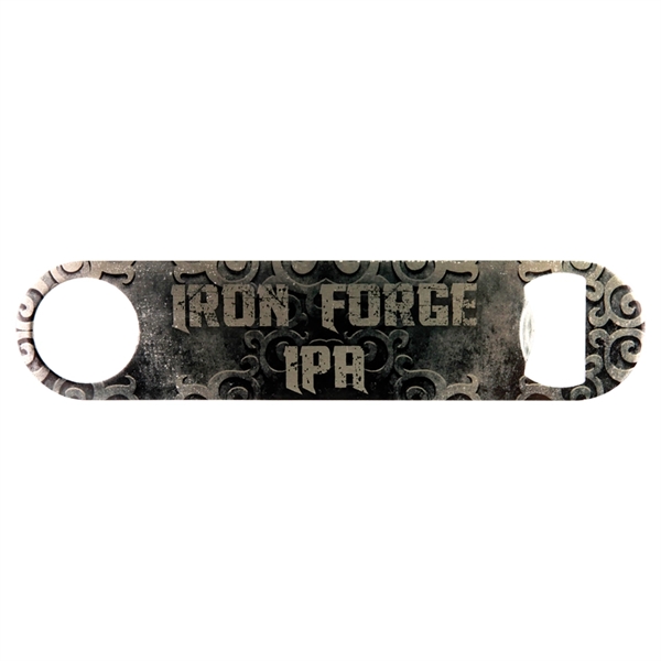 1.5" x 7" custom printed steel bottle opener.... from ASI 92531 Unique Custom Products / UCP
