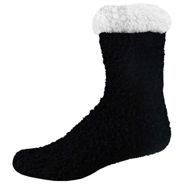 Sherpa lined crew length fuzzy feet socks made of 100% acrylic... from ASI 90160 Suntex Industries