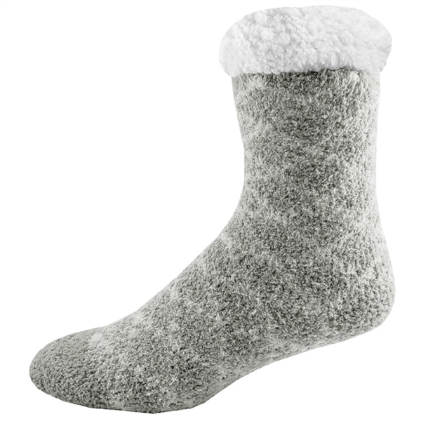 Sherpa lined crew length fuzzy feet socks made of 100% acrylic... from ASI 90160 Suntex Industries