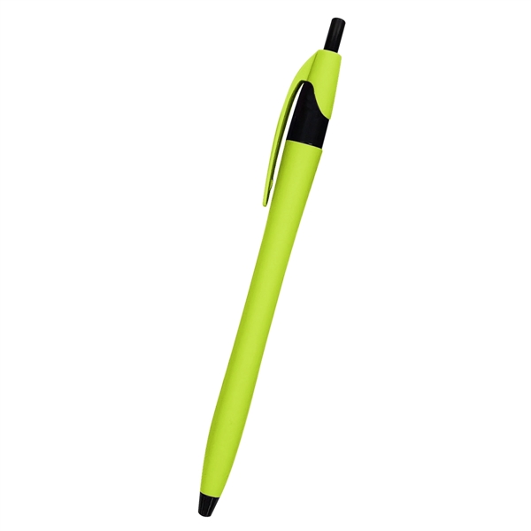 Ellie Dart 5.75" plunger-action ballpoint pen with rubberized grip and pocket... from ASI 61125 Hit Promotional Products / Hit®