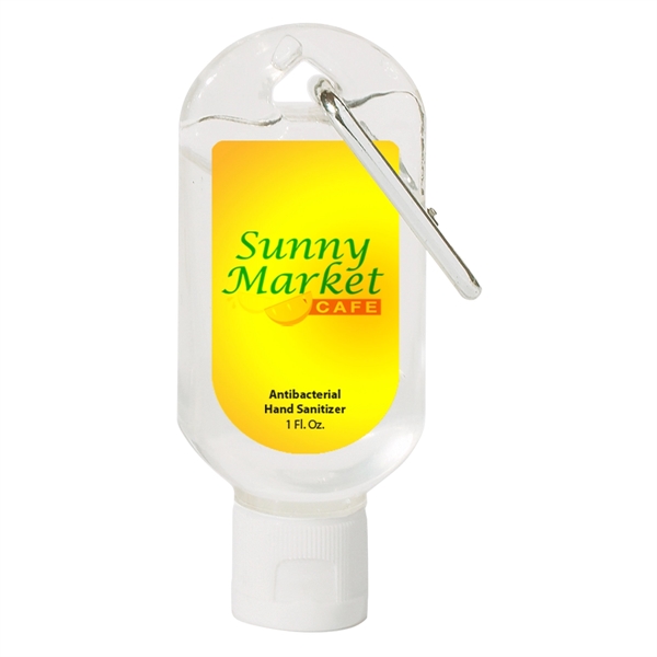 1 oz. Hand Sanitizer with Carabiner.  Lightly Scented.... from ASI 61125 Hit Promotional Products / Hit®