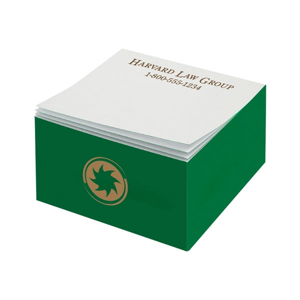 Full color adhesive notes cube for jotting down reminders at the... from ASI 61125 Hit Promotional Products / Hit®