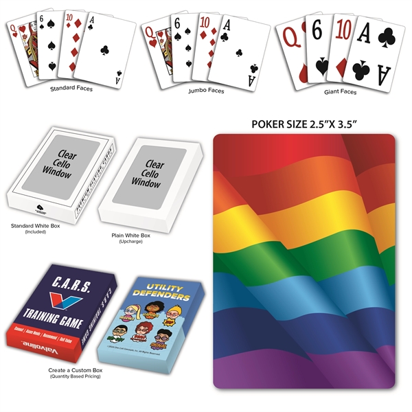 Pride rainbow playing cards.... from ASI 56080 Playing Cards On Demand