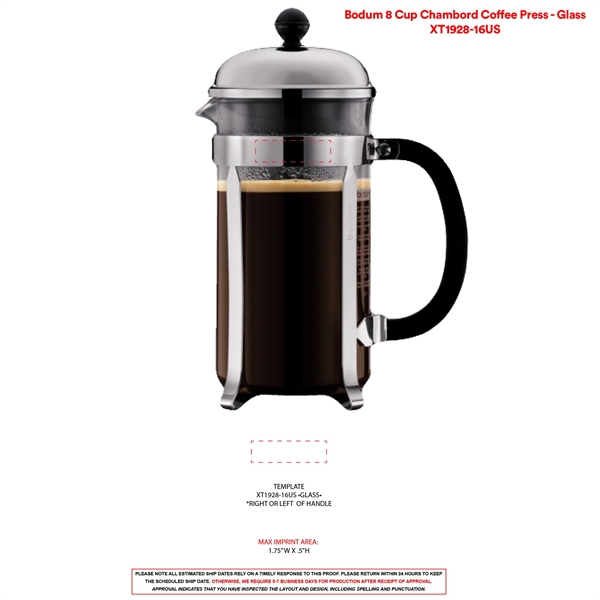 Bodum 8 Cup Chambord Glass Coffee Press. Add coffee and water,... from ASI 80060 VisionUSA