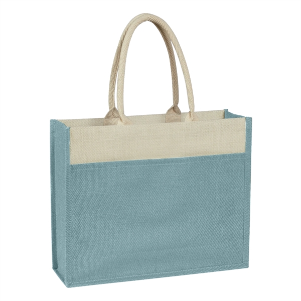 Jute Tote with Front Pocket.  Made from 100% Pure Natural... from ASI 61125 Hit Promotional Products / Hit®
