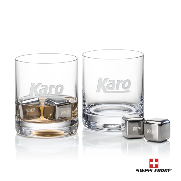 Lead-Free Crystalline Dresden on-the-rocks glasses are paired with a set of... from ASI 84592 St Regis Group